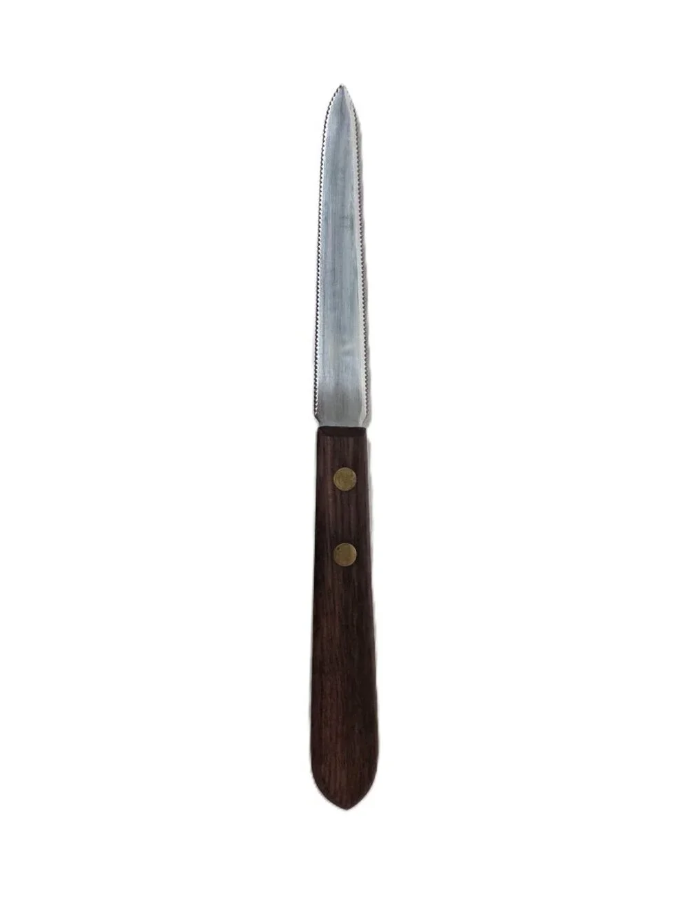 Vintage Japan Grapefruit Knife Wood Handle Serrated Curved Blade